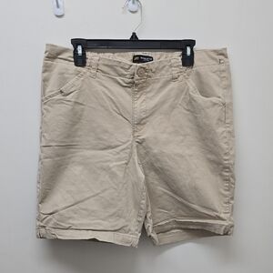 LEE Tan Regular Fit MID-Rise Shorts - Size 16 Medium